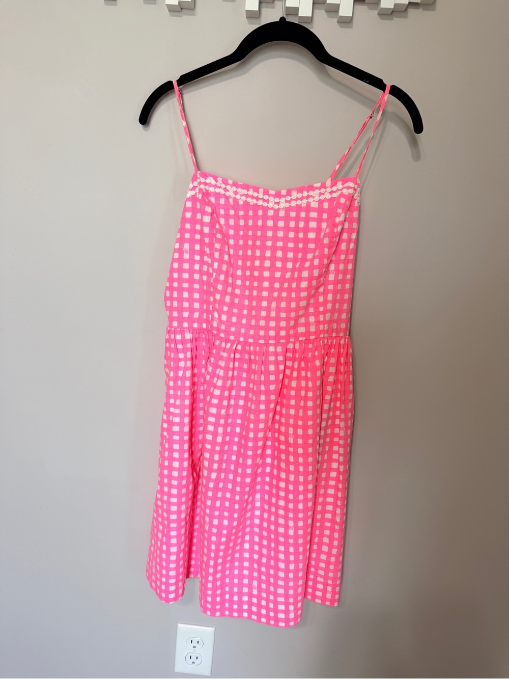 Lilly Pulitzer Pink Gingham Spaghetti-Strap Sundress